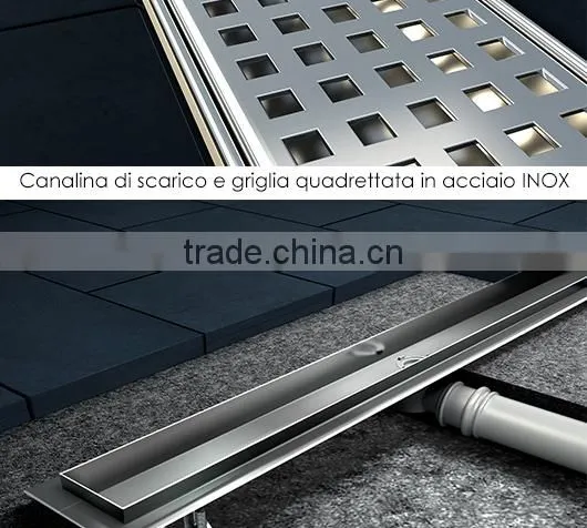 Hot Sale Shower Bathroom channel floor drain/ long linear stainless steel floor drain