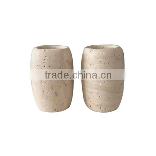 Customized decorative wooden lids for unique marble candle jars 2016 newly designed candle holder