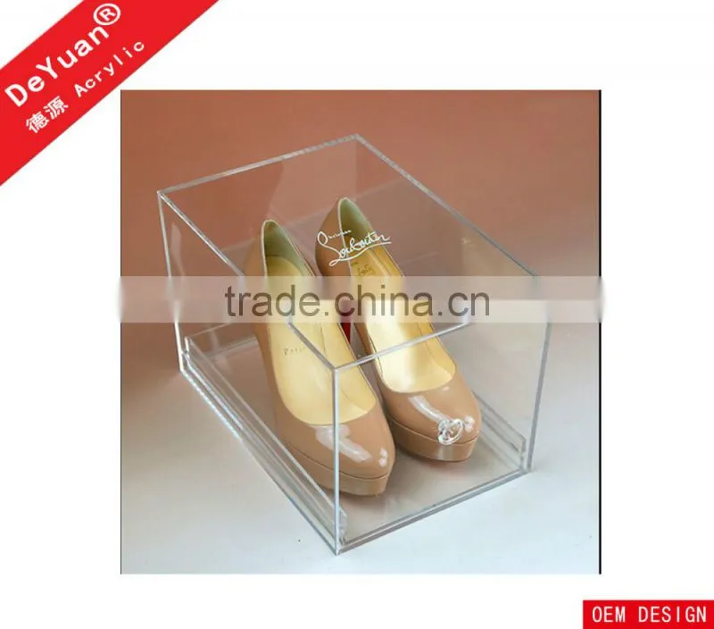 Manufacturer Price Custom Transparent Acrylic Shoes Box With Lid