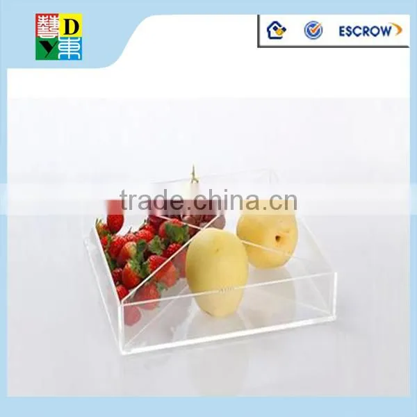 Elegant Design rectangle Acrylic serving Tray, 2015 custom Acrylic dinner Tray for hotel use serving tray from China low price