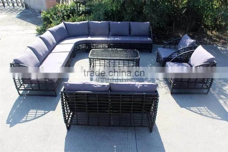 Used wicker furniture for project huge wicker sofa set