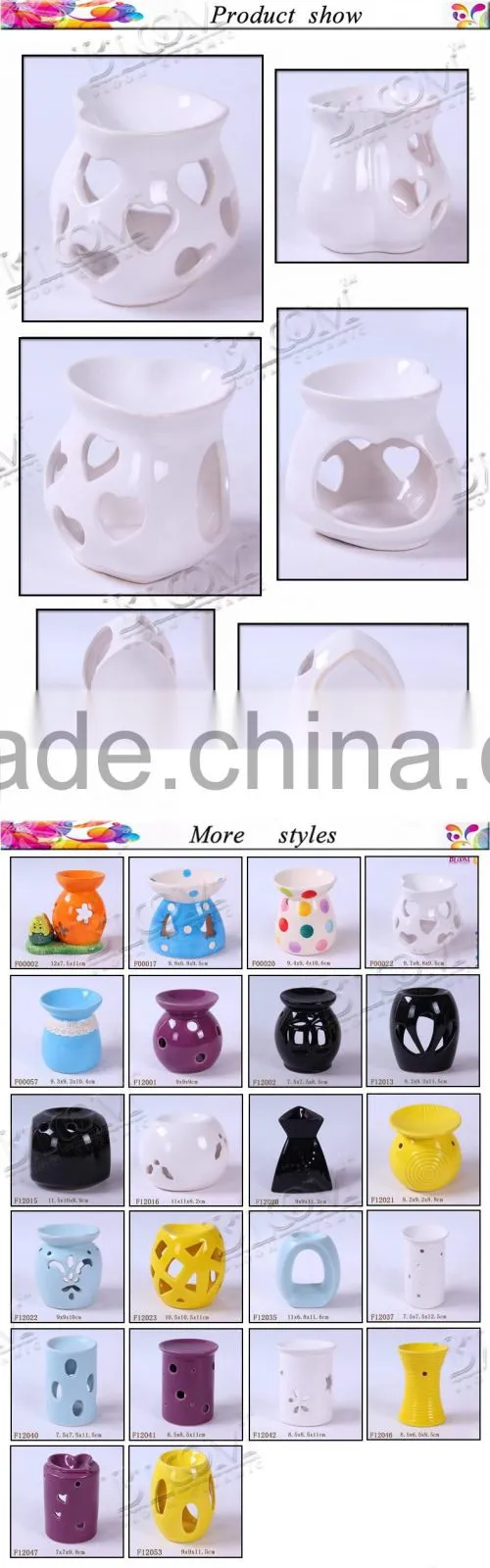 heart shape white ceramic essential oil burner for craft