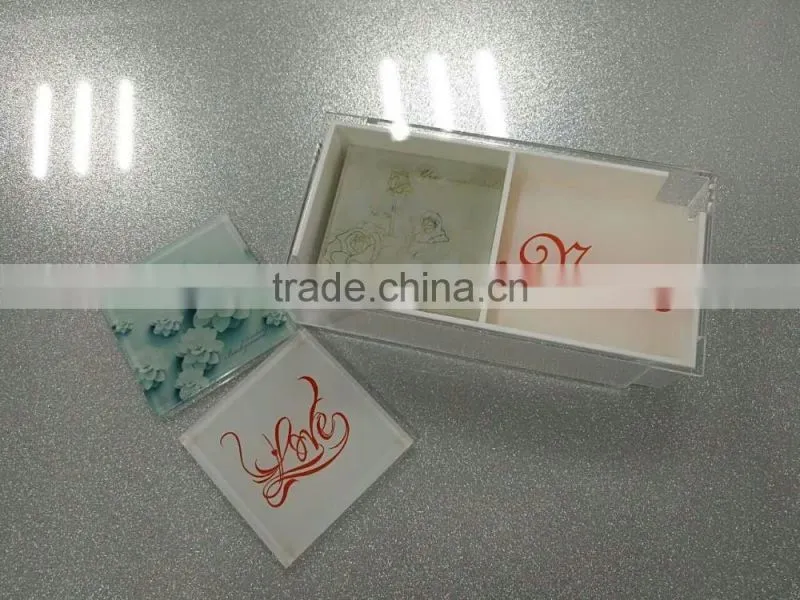 2017 Factory custom wholesale acrylic cup mat pad table protector/cup pad