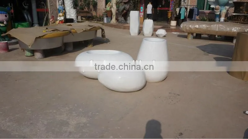 Modern fiberglass planter