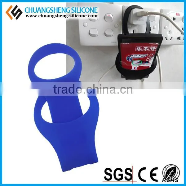 Two side round Easy operation silicone phone card hang holder for all phone models