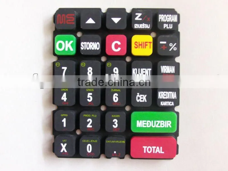 colored silicone button silica gel keypad rubber botton