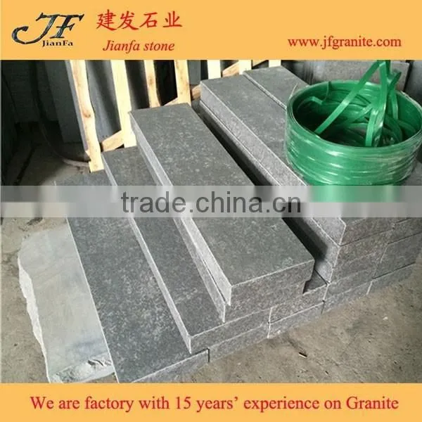 Flamed G684 Black Basalt Granite Kerbstone & Curbstone