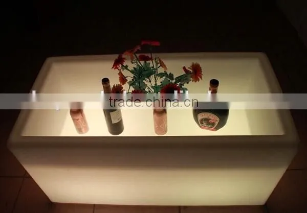 Color Changing Garden decoration plastic illuminated led operating ice bucket