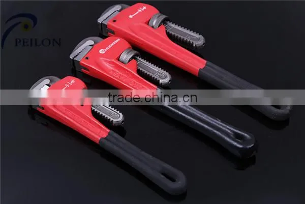# 45 Carbon Steel Factory Supply Pipe Clamp European Style Hand Tools Quickly Dipped Plastic Pipe Clamp/ Wrench