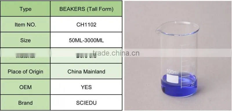 Tall Form Glass Beaker