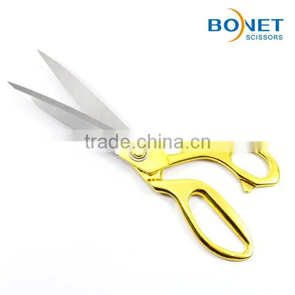 S13003G CE Certificated 10-1/2" professional tailoring stainless steel golden scissors