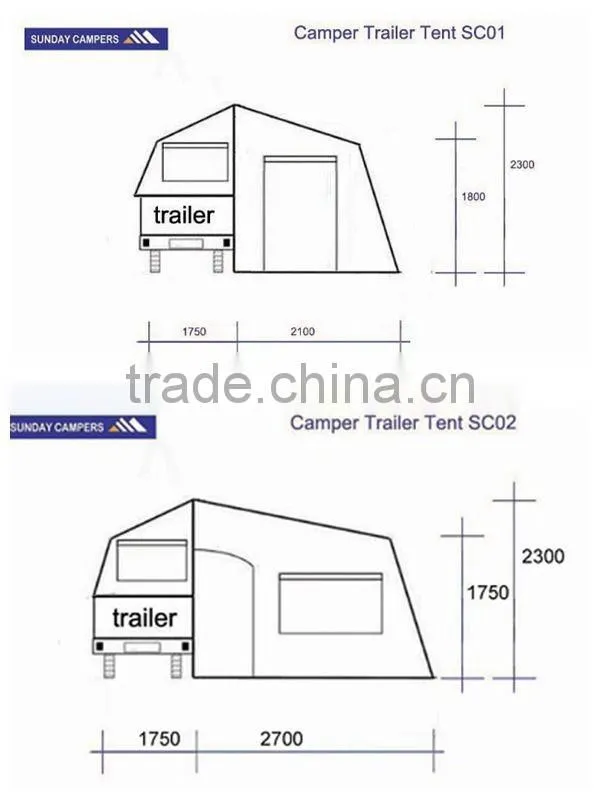 Top-rated in China with best quality lightweight cheap camping trailer sale