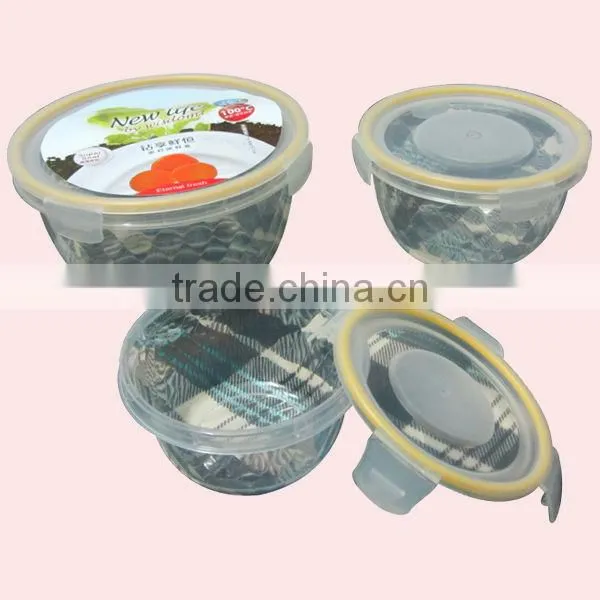 Round Airtight Plastic Promotional Container With Lid
