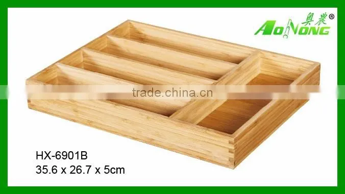 Custom Bamboo Kitchen Utensil Cooking Tool Tableware Storage Box