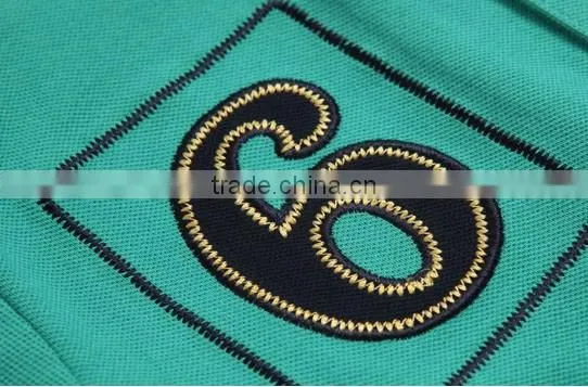 100% cotton applique school uniform polo shirt for children