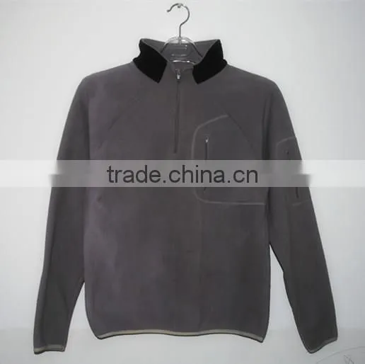 100% polyester mens' winter jacket compounded polar fleece double brush