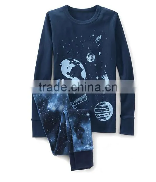 wholesale the old fashion cotton custom printed boys winter sleepwear or design your own kids minion pajamas