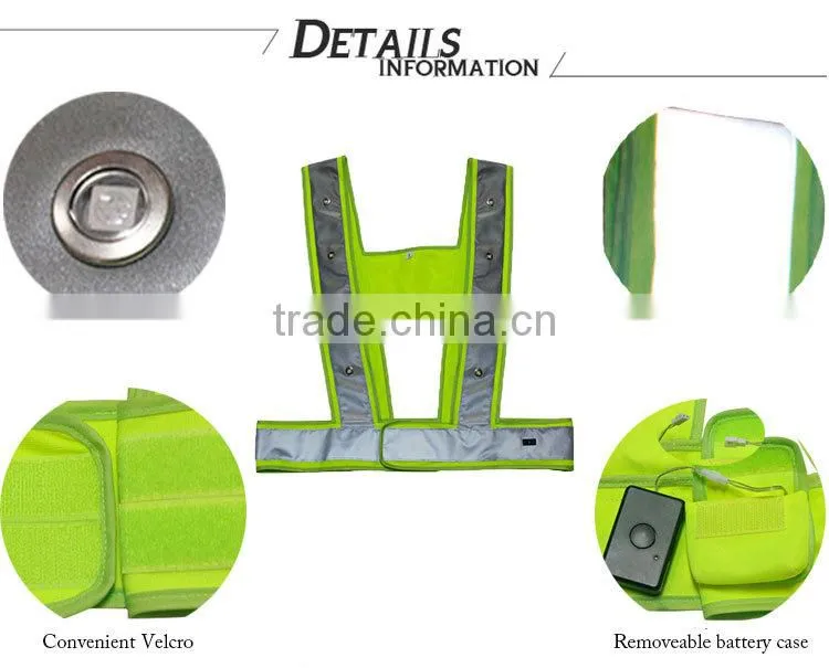 Alibaba New Design Led Fluorescence vest /industrial safety clothing