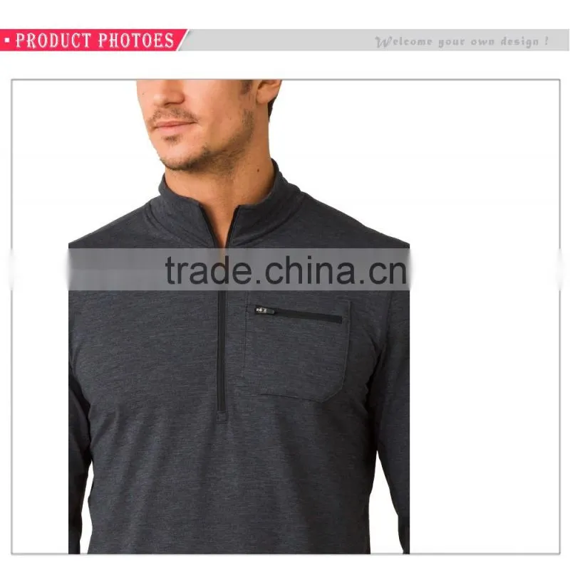 Wholesale Half Zip Running Hoodies Bomber Jackets 100%Cotton Plain T-shirt Sports Hoodies