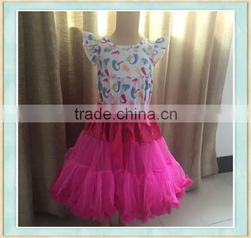 Stock Sell style girl wholesale Chiffon Fluffy Tutu Pettiskirt/kids mini dance tutu girls casual white skirt