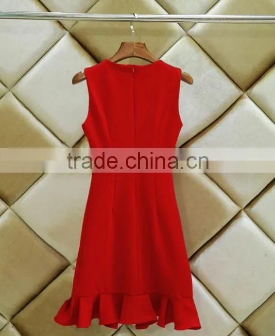 Women sleeveless flare tight dress girls sexy night dress photos club dress