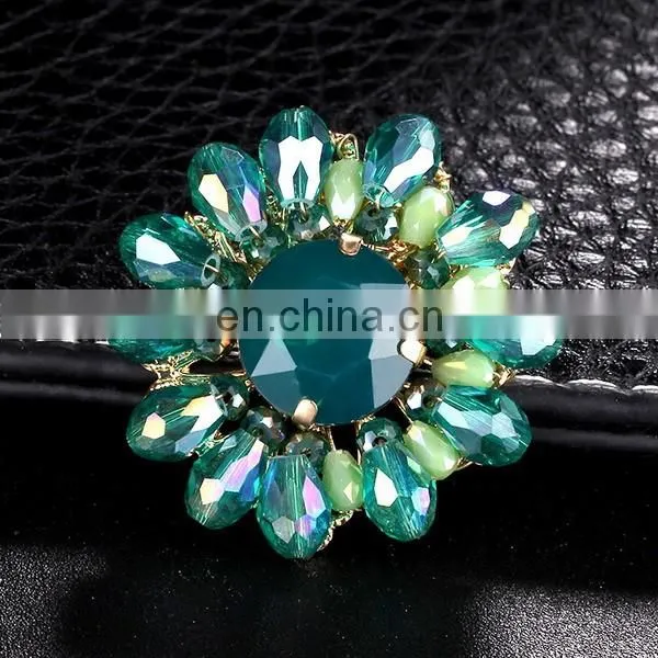 Top Crystal Glass Sparkling Women Brooch Fashion Jewelry 6 Colors Wholesale