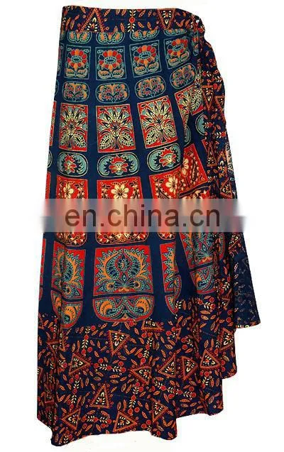 Magic Wrap Skirts Cotton Vintage 2 layer Indian Wrap Skirts