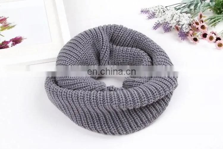 2018 colors knitting loop winter scarf infinity