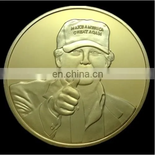 custom trump portrait gold commemorative coins donald head photo embossed metal bulk wholesale coins for gifts