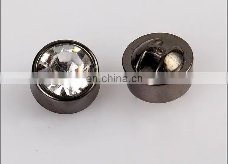 Plastic Round Rhinestone Shank Button BA60134