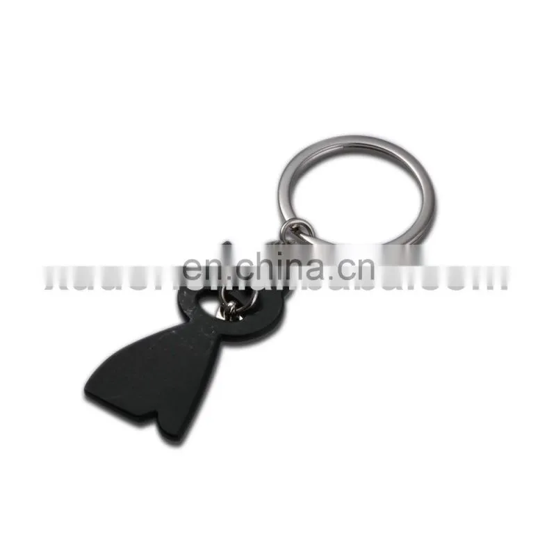 custom great quality cute black Cat animal shaped keychain