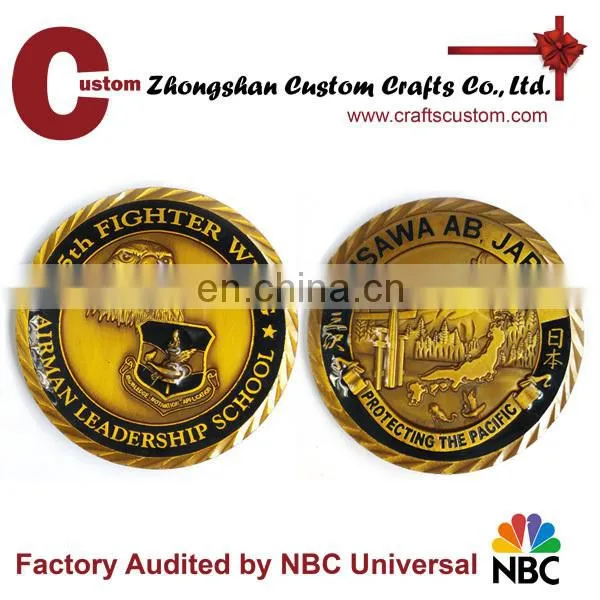 Professional coin making die casting custom Zinc alloy coin for sale/challenge coin/metal coin