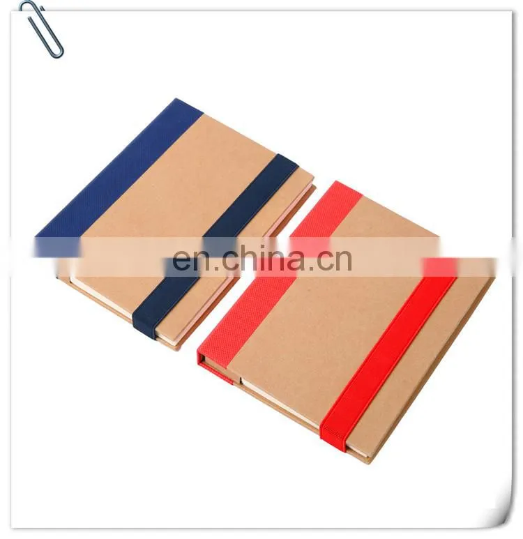 portable recycled booklet notebook with customized logo and ball pen