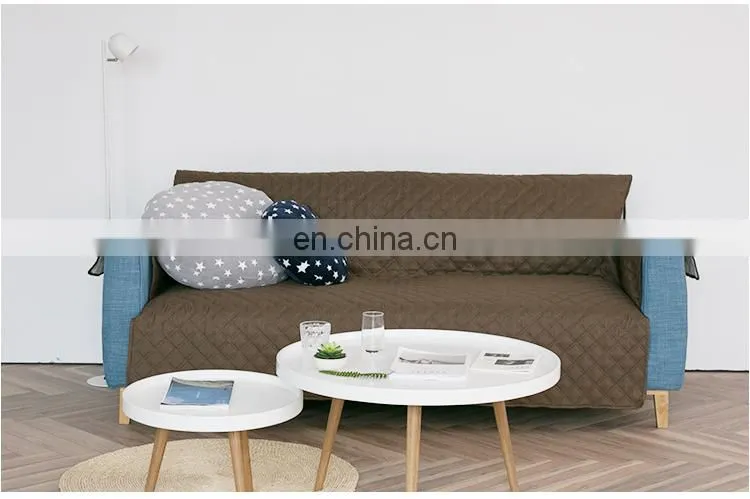 Home fashion dustproof durable conjoined reversible coffee and white thicken sofa cover