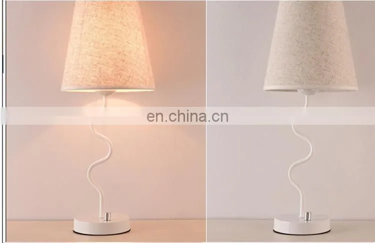 Modern minimalist bedside lamp Bedroom warm decorative table lamp wedding creative eye protection table lamp