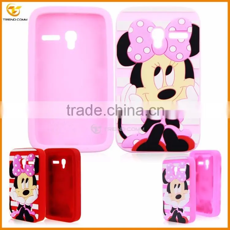 3d cartoon thick silicon shockproof cover for alcatel one touch pixi 3 3.5 4009d