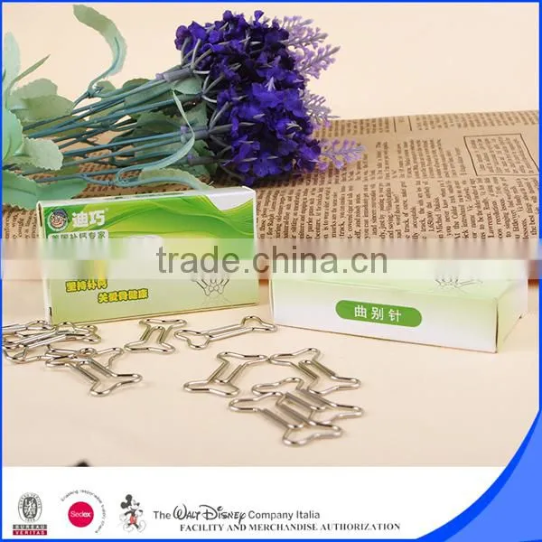 Custom shape paper clip bone shape