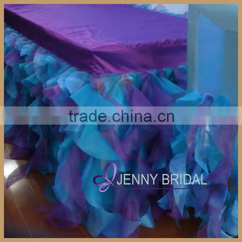 TC012A2 Alibaba hotsale cheap white table skirting designs for wedding