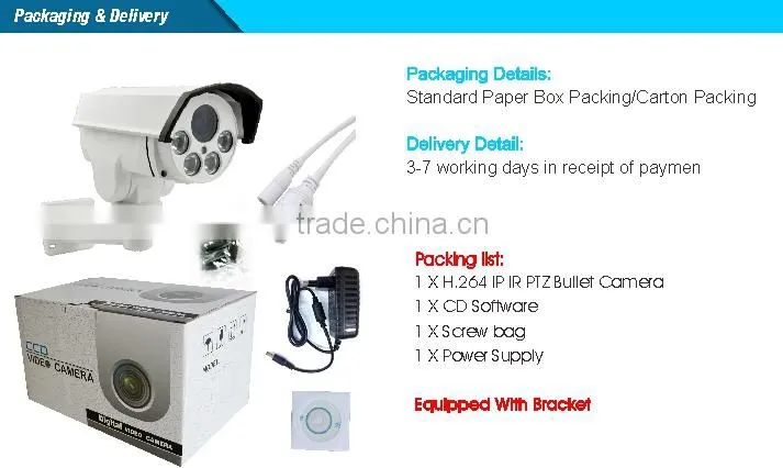 PTZ Bullet Camera 2.0 Megapixe 4X CMOS Waterproof Outdoor Zoom AHD PTZ Bullet