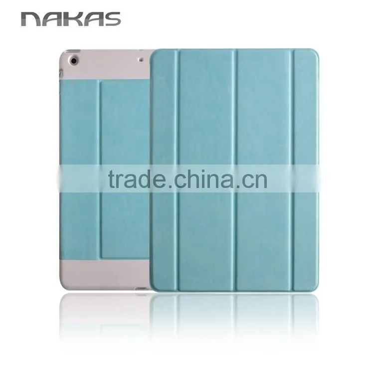 manufacturer lithe soft zroo grain smart cover leather mobile phone shell with stand up feature for Ipad Air