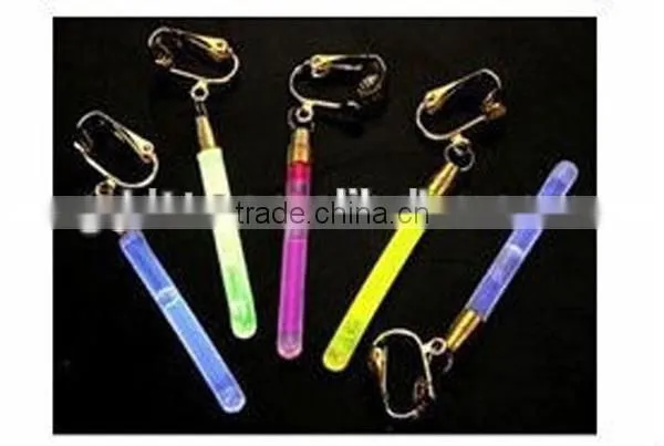 Promotional chemical party glow fashion earring