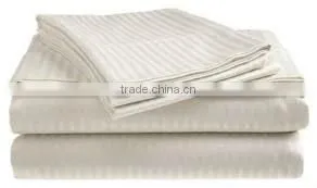 star hotel 100cotton sateen stripe bedding /sheet sets