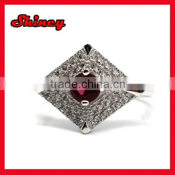 Costume mirco pave cz flower shaped rings