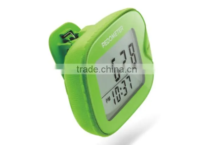 New Arrival 2015 3D g-sensor pedometer multi colors fitness step counter