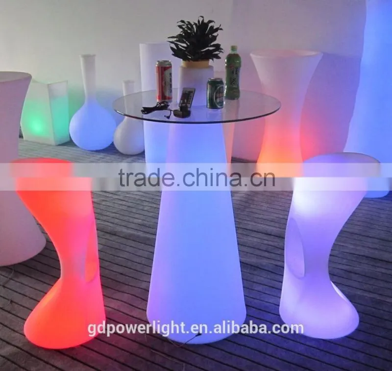 PE Plastic Bar Table with LED light and remote control YXF-50120E