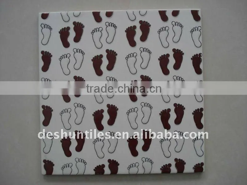 Glazed floor tiles