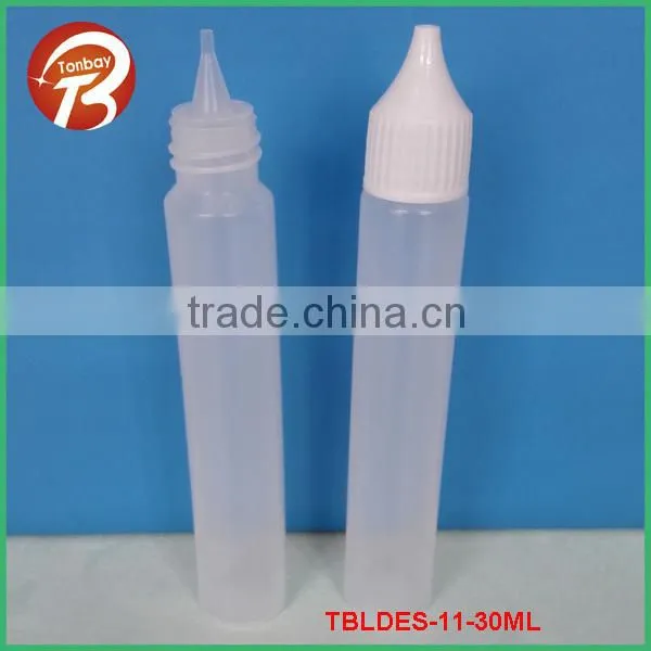 15ml and 30ml LDPE PEN SHAPE E JUICE DROPPER BOTTLE WITH CHILDPROOF CAP TBLDES-15