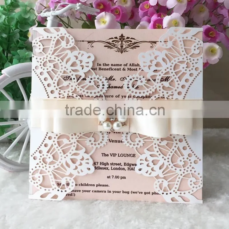 250gsm pearl paper handmade envelop can insert RSVP card Qj-38