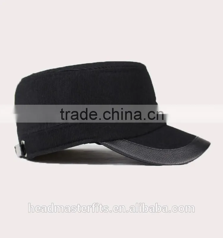 Corduroy adjustable baseball cap military cap