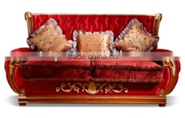 Luxury classic sectional sofa living furniture antique hand carved wood sofa